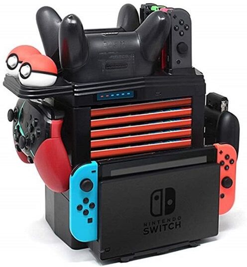 24hshop Opbevaring og ladestativ til Nintendo Switch