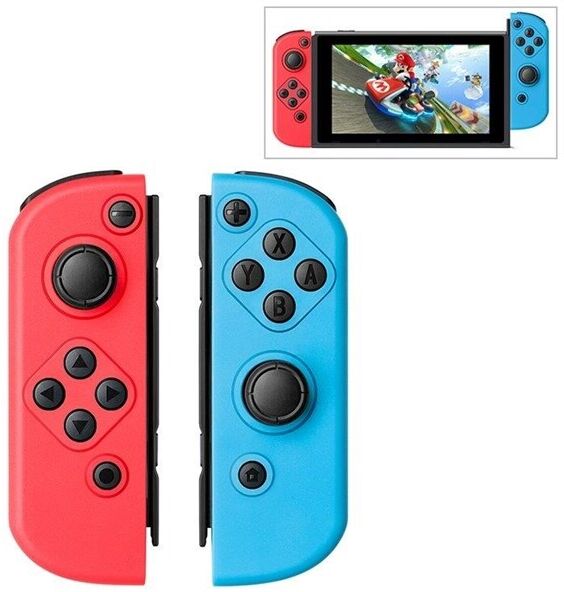 24hshop Højre- og Venstrekontrol til Switch (Blå + Rød)