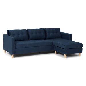 Marino sofa BA2, chaiselongsofa højre eller venstrevendt i velour blå.