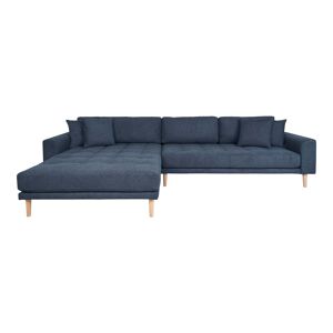 Lido sofa , loungesofa venstrevendt med 4 puder mørkeblå.