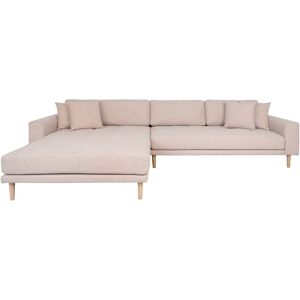 Lido sofa , loungesofa venstrevendt med 4 puder sandfarvet.