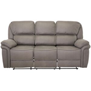 Saranda sofa 3 personers recliner PU kunstlæder grå.