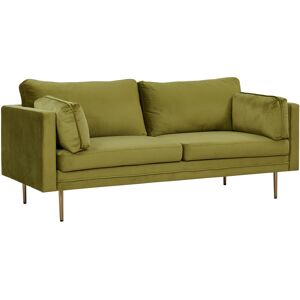 Boom sofa 3 personers velour grøn.