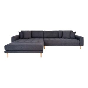 Lido sofa , loungesofa venstrevendt med 4 puder m&oslash;rkegr&aring;.