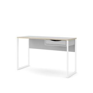 Fula skrivebord 130 cm 1 skuffe hvid, mat hvid.