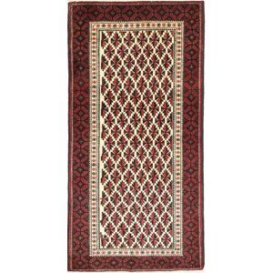 Håndknyttet. Oprindelse: Persia / Iran Orientalsk Beluch Tæppe 100X200 Rød/Beige (Uld, Persien/Iran)