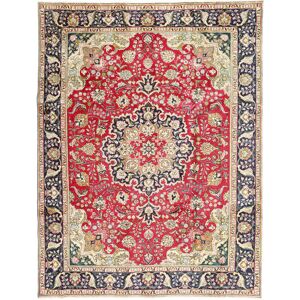 Håndknyttet. Oprindelse: Persia / Iran 245X337 Tabriz Tæppe Ægte Orientalsk Håndknyttet Beige/Rød (Uld, Persien/Iran)