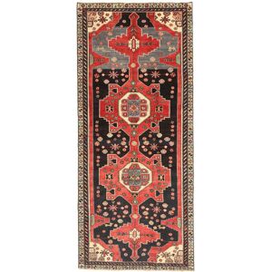 Håndknyttet. Oprindelse: Persia / Iran Orientalsk Hamadan Patina Taeppe Tæppe 123X284 Tæppeløber Rød/Beige (Uld, Persien/Iran)