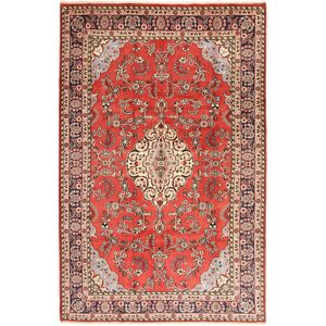 Håndknyttet. Oprindelse: Persia / Iran Orientalsk Hamadan Taeppe Tæppe 200X310 Rød/Orange (Uld, Persien/Iran)