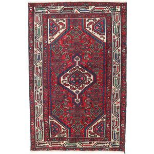 Håndknyttet. Oprindelse: Persia / Iran Hamadan Patina Taeppe Tæppe 100X153 Rød/Lyserød (Uld, Persien/Iran)