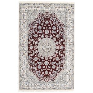 Håndknyttet. Oprindelse: Persia / Iran Persisk Nain Fine 9La Taeppe Tæppe 155X243 Grå/Beige ( Persien/Iran)