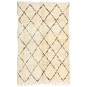 Håndknyttet. Oprindelse: Morocco Berber Moroccan - Beni Ourain Tæppe 216X333 Beige (Uld, Marokko)