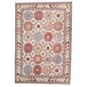 Håndknyttet. Oprindelse: Afghanistan Orientalsk Kazak Fine Taeppe Tæppe 244X352 Brun/Beige (Uld, Afghanistan)