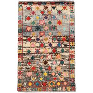 Håndknyttet. Oprindelse: Afghanistan 86X138 Moroccan Berber - Afghanistan Tæppe Moderne Brun/Beige (Uld, Afghanistan)