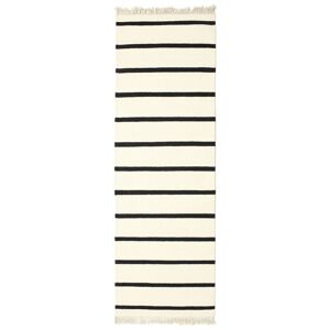 RugVista Dorri Stripe Tæppe - Hvid / Sort 80x250