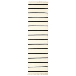 RugVista Dorri Stripe Tæppe - Hvid / Sort 80x300