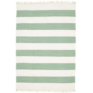 RugVista Cotton stripe Tæppe - Mintgrøn 140x200