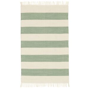 RugVista Cotton stripe Tæppe - Mintgrøn 100x160