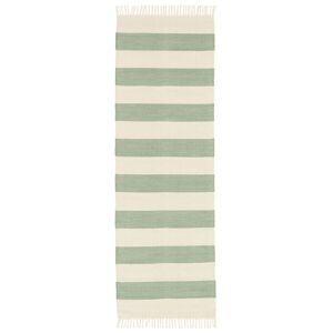 RugVista Cotton stripe Tæppe - Mintgrøn 80x250