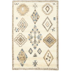 Håndknyttet. Oprindelse: India Berber Indisk Tæppe - Råhvid / Beige 120x180