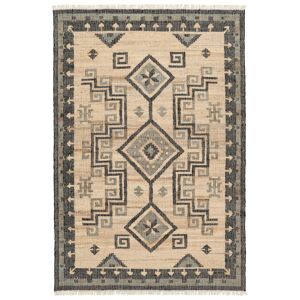 RugVista Tribe Jute Tæppe - Beige / Sort 160x230