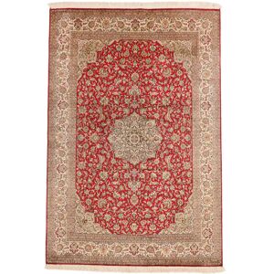 Håndknyttet. Oprindelse: India Kashmir pure silke 24 / 24 Quality Tæppe 126x187