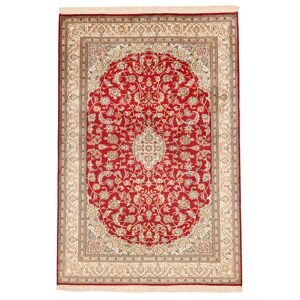 Håndknyttet. Oprindelse: India Kashmir pure silke 24 / 24 Quality Tæppe 126x188