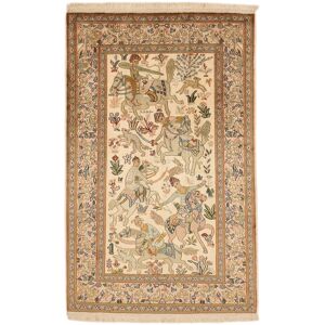 Håndknyttet. Oprindelse: India Kashmir pure silke 24 / 24 Quality Tæppe 79x126