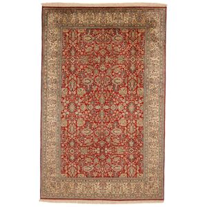 Håndknyttet. Oprindelse: India Kashmir pure silke 24 / 24 Quality Tæppe 125x193