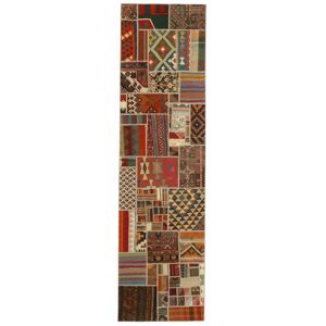 Håndknyttet. Oprindelse: Persia / Iran Kelim Patchwork Tæppe 80x300