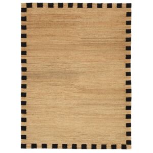 RugVista Chess Frame Jute Tæppe - Lysbrun / Sort 250x350