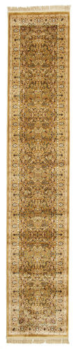 RugVista Tæppeløber Kerman Diba 80X400 Orientalsk Brun/Lysebrun/Mørk Beige