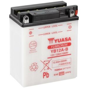 YUASA YUASA konventionelt YUASA-batteri uden syrepakke - YB12A-B Batteri uden syrepakke