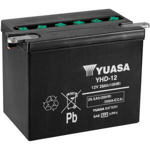 YUASA YUASA konventionelt YUASA-batteri uden syrepakke - YHD-12 Batteri uden syrepakke