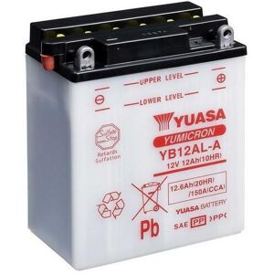 YUASA YUASA konventionelt YUASA-batteri uden syrepakke - YB12AL-A Batteri uden syrepakke