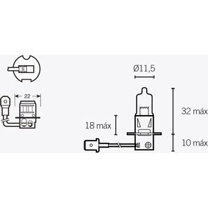 V PARTS Pære H3 12V 55W