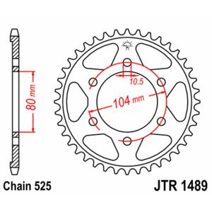 JT SPROCKETS Standard stålkrone 1489 - 525