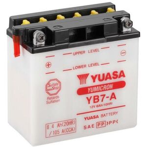 YUASA YUASA konventionelt YUASA-batteri uden syrepakke - YB7-A Batteri uden syrepakke