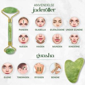 Eco Masters Jade Roller med Gua Sha & C-vitamin Serum - Luksus hudpleje & ansigtsmassage