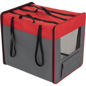 zooplus Exclusive Foldbar transportkasse First Class Basic - Str XL: B 66 x T 96,5 x H 73,5 cm, rød/grå