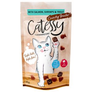 65g Catessy Sprøde Snacks  - med Laks, Rejer & Ørred kattesnack