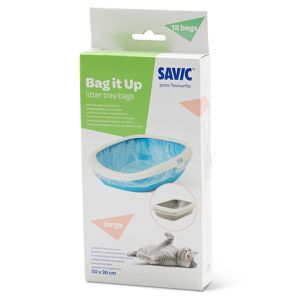 Savic Kattebakke Iriz med kant - 50 cm - Bag it Up Litter Tray Bags, Large, 12 stk.
