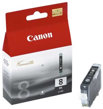 Canon CLI 8 BK med chip. sort blækpatron, Original, 13ml Canon CLI 8 BK med chip. sort blækpatron, Original, 13ml