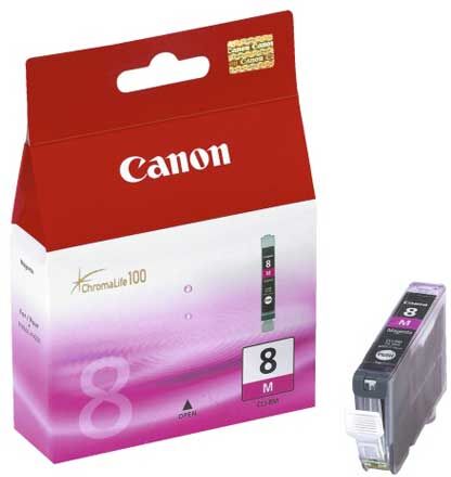 Canon CLI 8 M med chip. Magenta blækpatron, Original Canon CLI 8 M med chip. Magenta blækpatron, Original