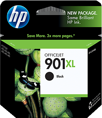 HP 901 XL BK (CC654AE) med chip, sort blækpatron, Original (14 ml) HP 901 XL BK (CC654AE) med chip, sort blækpatron, Original (14 ml)