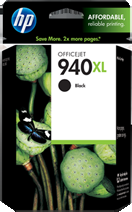 HP 940 XL BK med chip- C4906AE Original - Sort 49 ml HP 940 XL BK med chip- C4906AE Original - Sort 49 ml