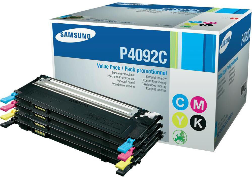 Samsung CLT-P4092C/ELS, Laserpatron Cyan/Magenta/Gul/sort, Original Samsung CLT-P4092C/ELS, Laserpatron Cyan/Magenta/Gul/sort, Original