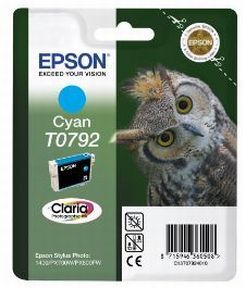 Epson T0792 C (C13T07924010), Cyan Blækpatron, Original Epson T0792 C (C13T07924010), Cyan Blækpatron, Original