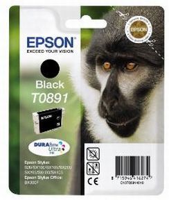 Epson T0891 BK (C13T08914011), Sort Blækpatron, Original 5,95 ml Epson T0891 BK (C13T08914011), Sort Blækpatron, Original 5,95 ml