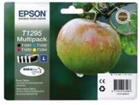 Epson T1295 CMYK (T1291/T1292/T1293/T1294),Sampak 4stk Blækpatron, Original Epson T1295 CMYK (T1291/T1292/T1293/T1294),Sampak 4stk Blækpatron, Original
